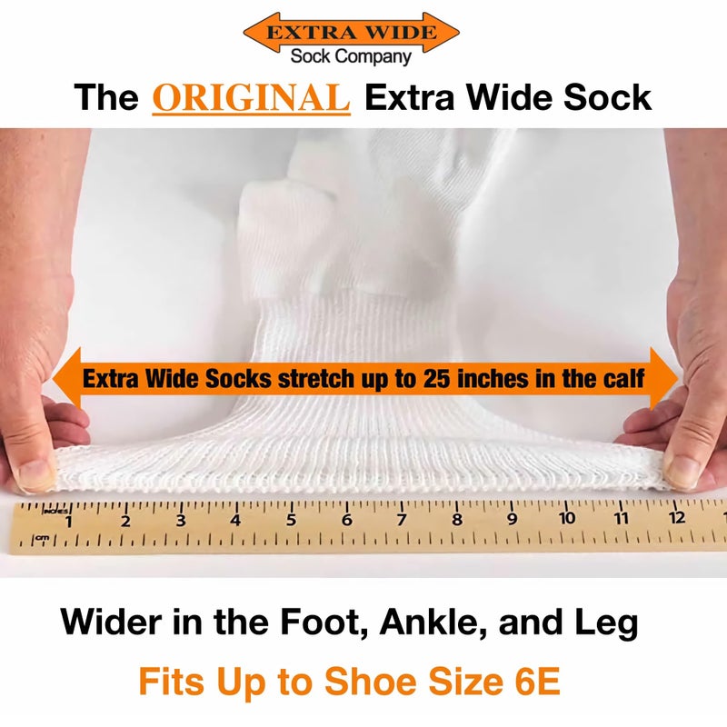 Extra Wide Comfort Fit Athletic Crew (Mid-Calf) Socks for Men and Women, For Wide Feet Pick your size, Do not size up - Image 5